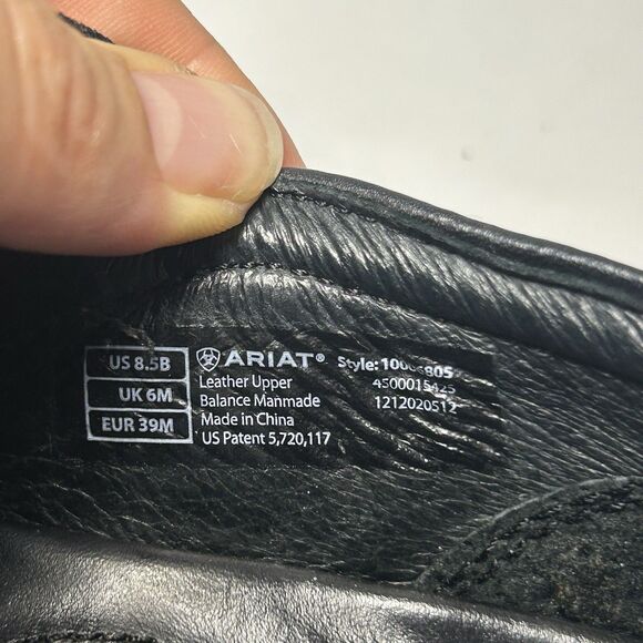 Ariat Sutter Black Leather Wedge Women’s Work Slip-On Clogs Loafers Sz 8.5 B - Picture 7 of 8